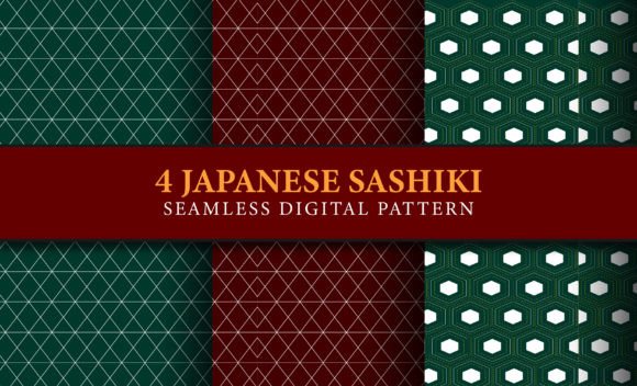 Colorful Paper Japanese Sashiki Pattern Collection
