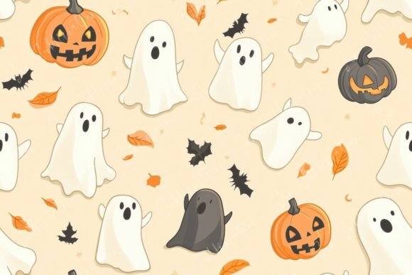 Embrace the Spooky Season: The Magic of Halloween Ghosts and Pumpkins Seamless Patterns