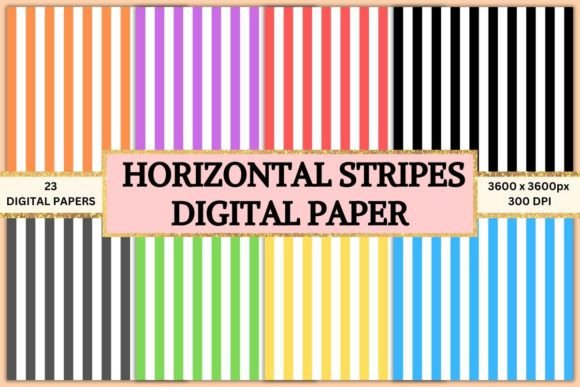 Horizontal Stripes Digital Papers: A Versatile Toolkit for Modern Creatives