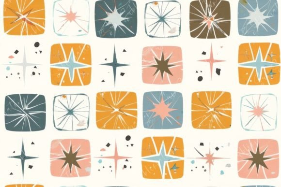 Mid-Century Modern Seamless Pattern for Designers