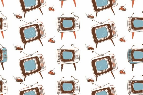 Retro TV Seamless Pattern: Bringing Vintage Nostalgia to Your Digital and Print Projects