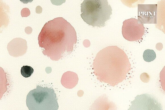 Watercolor Polka Dot Pattern Design: Bringing Artistic Charm to Your Creative Projects